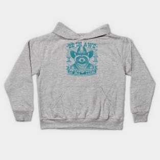 Be In Awe Of My Tism Funny Raccoon Meme Kids Hoodie